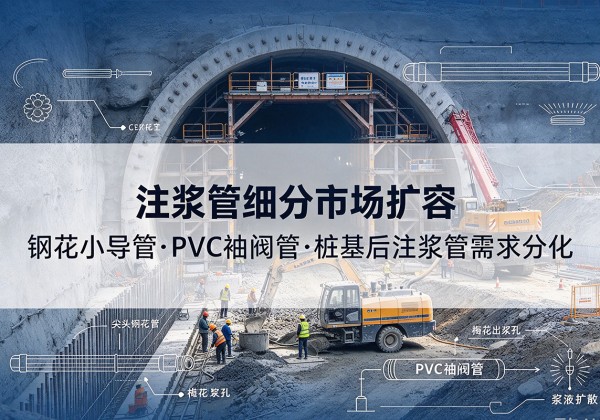 高要注浆管细分市场扩容，隧道钢花小导管、PVC 袖阀管、桩基后注浆管需求分化